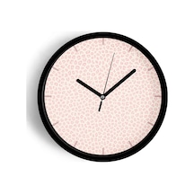 Pembe Leopar Desenli Modern Duvar Saati - 30cm - Önü Camlı Siyah Kasa - Sessiz Mekanizma-jh0425 Siyah