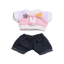 Suntek 2 Adet Mini 6 Inç Oyuncak Bebek Giysileri Pembe-tişört