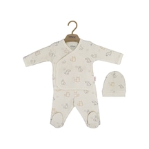 Tiffany Baby & Kids Tiffany Baby Cats And Dog Theme 3'lü Bebek Zıbın Seti 20078 Ekru