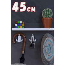 Kedi 9 Kancalı Hol Askısı 3'lü Set 41,4x19 Cm - Şık Tasarım, Çok Amaçlı Düzenleyici Ve Yer Tasarrufu Gri