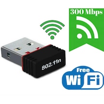 Realtek 300 Mbps USB Wireless Nano Ağ Adaptörü Kablosuz-Wi-Fi Pc