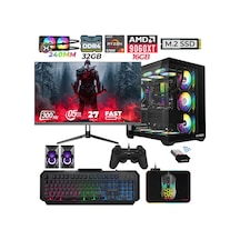 Xaser Nova X40 R7-5700X 32 GB 1 TB M.2 NVMe SSD 16 GB RX9060XT 27" Free Dos Masaüstü Oyuncu Bilgisayarı
