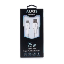Aurıs Cb250 25w Type-c Kristal Hasır Kablo Beyaz