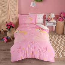Tek Kişilik Poplin Nev Takımı Prenses Pembe Çok Renkli