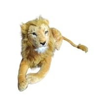 Aslan Peluş Oyuncak Uyku Arkadaşı Kuyruk Dahil 80 Cm Kahverengi