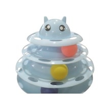 Premium Petshop Kedi Oyuncağı Kedi Başlıklı 3 Katlı Armağan Keyif Ev