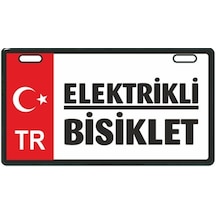 Kırmızı Elektrikli Bisiklet E-bike Plakalık