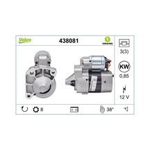 Valeo 12v Marş Motoru Valeo Tipi 8 Diş 0.85 Kw R19/r21/clıo/megane Sağ Açık D7e15
