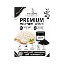 Premium Mum Yapım Hobi Seti - Soya Wax 250 Gr - Tekli Toz Mum Boyası - Siyah Bkfabsw2501s Karışık
