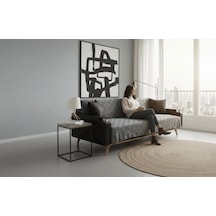 Jakarlı Koltuk Örtüsü 170x220 Cm/ Kaymaz, Şık, Dayanıklı Antrasit