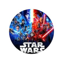Starwars Yuvarlak Pasta Yenilebilir Resim Baskı 20 Cm
