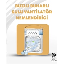 Mey İthalat Taşınabilir 3'ü 1 Arada Mini Fan Nemlendirici + Soğutucu + Gece Lambası