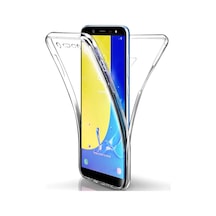 Samsung Galaxy J6 Kılıf 6 Tarafı Tam Full Koruma 360 Clear Soft Şeffaf