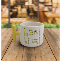 Beni Bi Sal Baskılı T Kupa Beyaz
