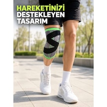 Sporcu Dizliği Çapraz Bant Destekli Nefes Alabilen Esnek Örme Dizlik Diğer
