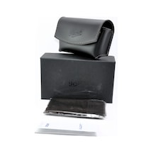 Black Leather Case Vıntage Siyah Deri Katlanır Gözlük Güneş Gözlüğü Saklama Kutusu Kılıf