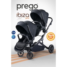 Prego İbiza New Pro İkiz Bebek Arabası Siyah