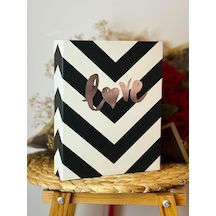 Fotoğraf Albümü 10x15cm 200 Fotoğraf Kapasiteli Üçgen Love Desenli Renkli Anı Albümü