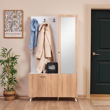 Just Home Aynalı Portmanto - Sonoma / Beyaz Sonoma / Beyaz