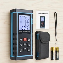 Zenvia 40 Metre Hassas Lazermetre Ölçer Lcd Dijital Ekran Su Terazili Lazerli Mesafe Ölçüm Cihazı Znv2026