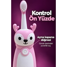 Elektrikli Diş Fırçası Pembe Beyaz Geyik Tasarımlı
