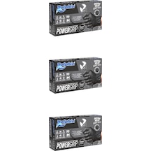 Dolphin Nitril Powergrip Ekstra Kalın Elmas Dokulu Eldiven Siyah Meidum Orta Boy - 50'li 3 Paket