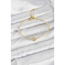 Yonca Model Gold Renk Kadın Bileklik - Ebj260123w39141 Bakır