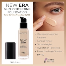 Cosmetics New Era Skin Protecting 110 Soft Ivory Nemlendirici Etkili Spf 50 Hyaluronik Asitli Fondöten Çok Renkli