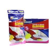 S Beden Temizlik Ve Bulaşık Eldiveni - Doğal Pamuk Astarlı - Plastik Çok Renkli