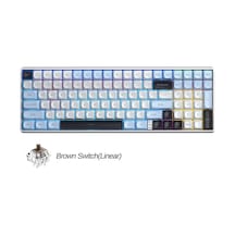 Aula S100 Pro Mekanik Gaming Oyuncu Klavyesi Brown Switch Hot Swap Rgb Bluetooth Kablolu Kablosuz 3 Mod Buz Mavisi