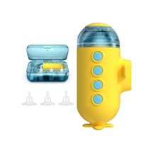 Samdoo Bebek Elektrikli Burun Aspiratörü: Alçak Gürültü, 3 Seviye Emme, Işıklı-müzikli, Gıda Grubu Silikon Uçlar, Li-pil Ve Saklama Kutusu