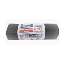 Ege Plastik Orta Boy Büzgülü Siyah Çöp Torbası 55 x 60 CM 50 Rulo