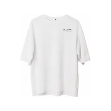Erkek Kısa Kol Tişört Bisiklet Yaka Atatürk Baskılı T-shirt - Beyaz
