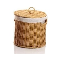Mien Rattan Kapaklı Sepet Büyük Boy 25x25 Cm Diğer