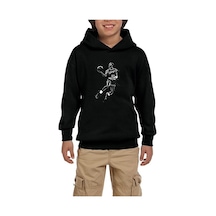Zepplin Giyim Black Siyah Çocuk Kapşonlu Sweatshirt Siyah