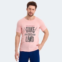 Slazenger KASSIA Erkek Baskılı Somon Tişört