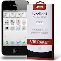 Apple Uyumlu iPhone 4 Ekran Koruyucu Cam 3 Adet (532140966) 20 Tl Fark Ile Apple Uyumlu iPhone Hızlı Şarj Kablosu