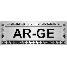 Ar-Ge 7Cmx20Cm Metal Yönlendirme Levhasıgümüş Renk Metal