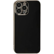 Apple Uyumlu iPhone 15 Pro Max Kılıf Volet Silikon Siyah\