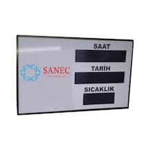 Logolu Saat, Derece ve Tarih Tabelası (Kasa: 100x60 cm)