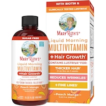 Maryruth's Liquid Morning Multivitamin + Hair Growth Peach Mango 15.22 Fl Oz 450 Ml Usa Menşeii Orijinal Dmmedicineden