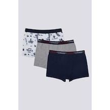 U.S. Polo Assn. U.s Polo Erkek Çocuk Boxer 3'lü Takım Beyaz