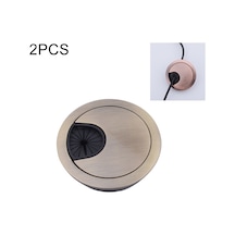 Sones 2 Adet Masaüstü Bilgisayar Masaüstü Çinko Alaşımlı Yuvarlak Diş Açma Kutusu Delik Kapağı, Delik Çapı: 60mm Yeşil Bronz