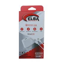 Elba Elb07-usb-25wios Beyaz 25w Usb Ev Şarj Kafa+