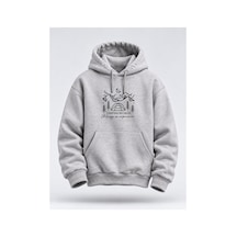 North Whiskers Camping Because Therapy Is Expensive Baskılı Unisex Hoodie Kamp Temalı Kapüşonlu Sweatshirt Gri - 935820415 Gri - 935820415 Gri