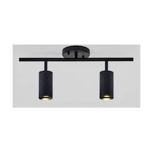 Mat Siyah Ikili Led Spot Led Aplik Led Avize Günışığı Ampullü Siyah