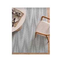 Nesrin Lüks Chevron Çizgili Açık Gri Gümüş 3d Dokulu Modern Salon & Oturma Odası Halısı