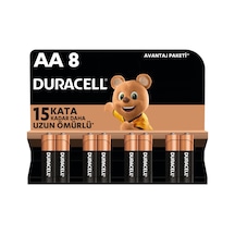 Duracell Alkalin Aa Kalem Pil 1,5v Lr6/mn1500 8'li Paket 2 Adet