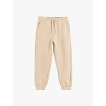Koton Beli Lastikli Cep Detaylı Basic Jogger Eşofman Altı Kahverengi 5wkb40201tk Kahve
