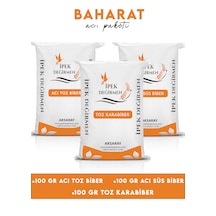 İpek Değirmen 300 Gr Çok Acı Karabiber Toz Biber Süs Biber Paketi